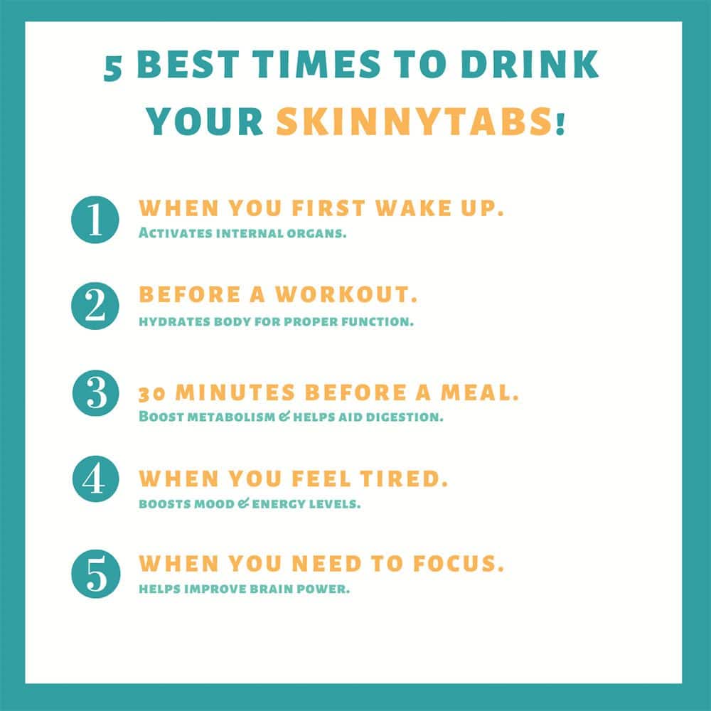 5 best times to drink your Skinnytabs guide