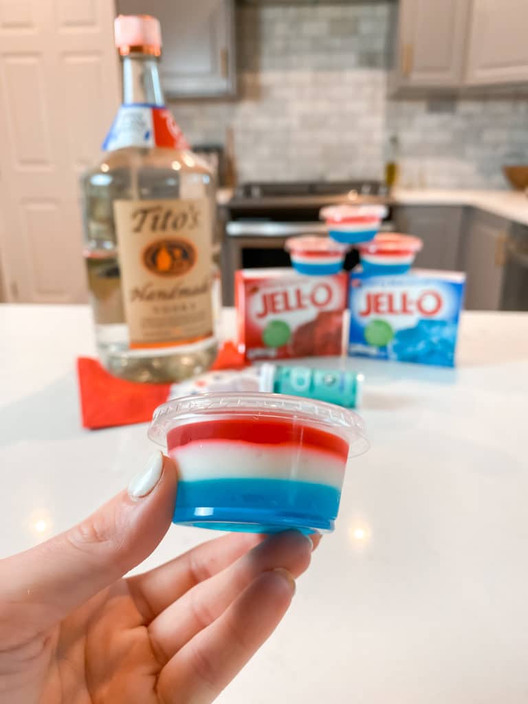 Superfood Infused Layered Jello Shots are made with Superfood Tabs