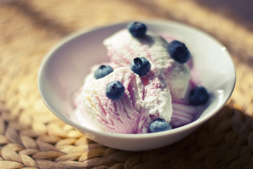 Blueberry Banana healthy ice cream