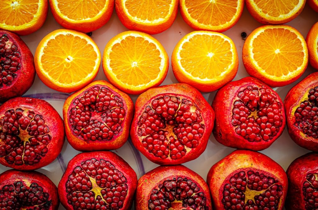 oranges and pomegranates 